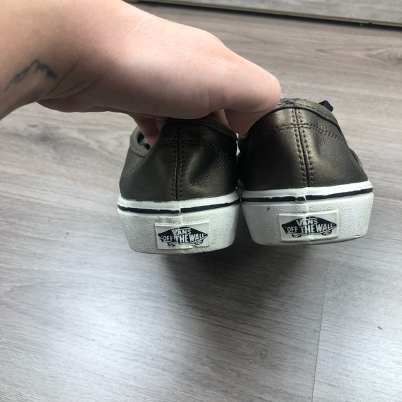 VANS gold metallic sllce up fashion sneakers - Picture 7 of 7